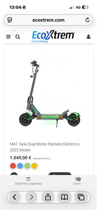 Trotinete motor duplo de 1000w cada nova