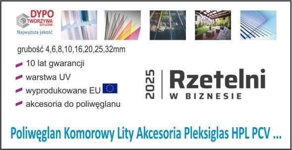 Poliwęglan komorowy UV długość 1m 2m 3m 3,5m 4m 5m 6m 7m 12m od 4mm do 32mm 27-08