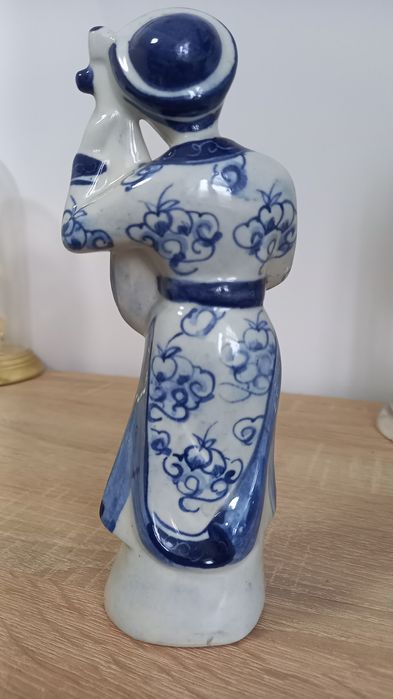 Figurki chińskie porcelanowe mędrcy grajek vintage Zestaw 4 figurek
