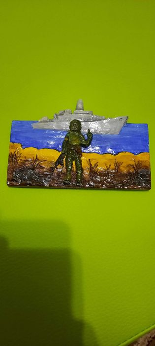 Магнитики ручной работы. русский военный корабль иди на