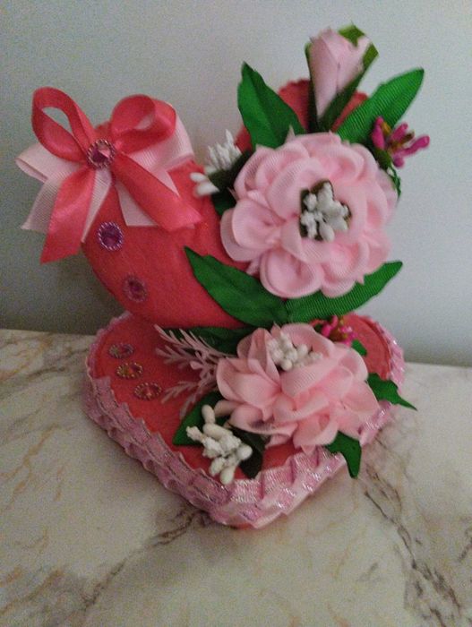 Объемные композиции  ко дню святого Валентина ручной работы