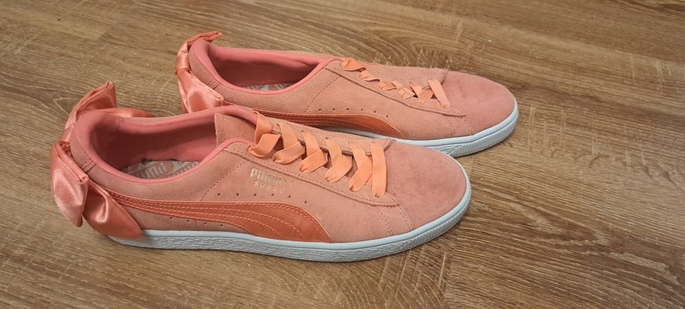 Buty sportowe, adidasy, trampki, puma, 40,5, kokarda, morelowe