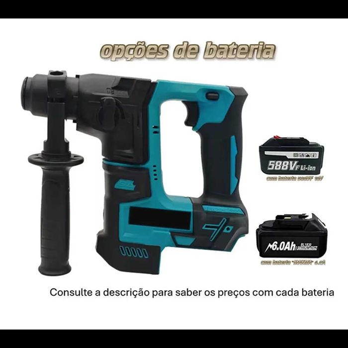 D72- Martelo berbequim a bateria para Makita, com ou sem bateria