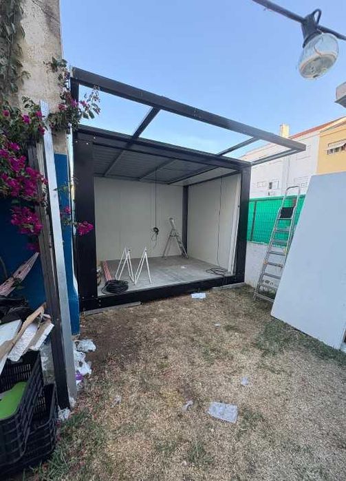 Módulo pré-fabricado - estúdio de jardim