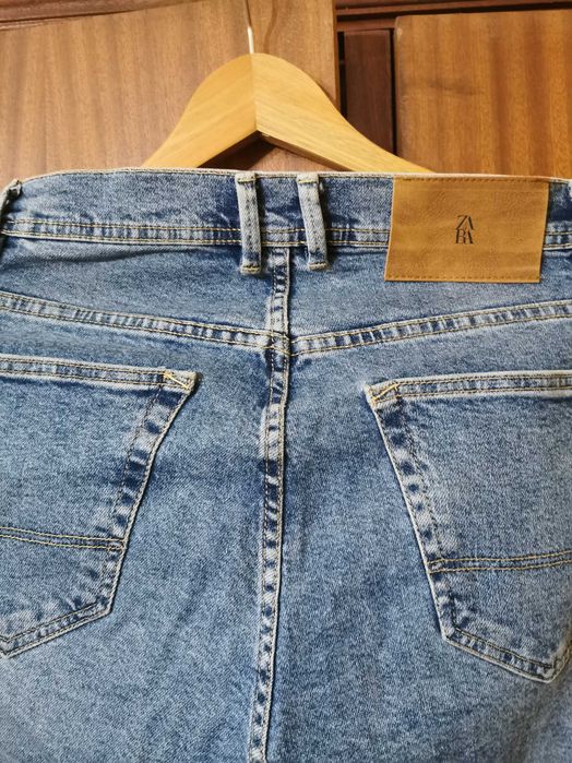 Calças de ganga azuis zara homem