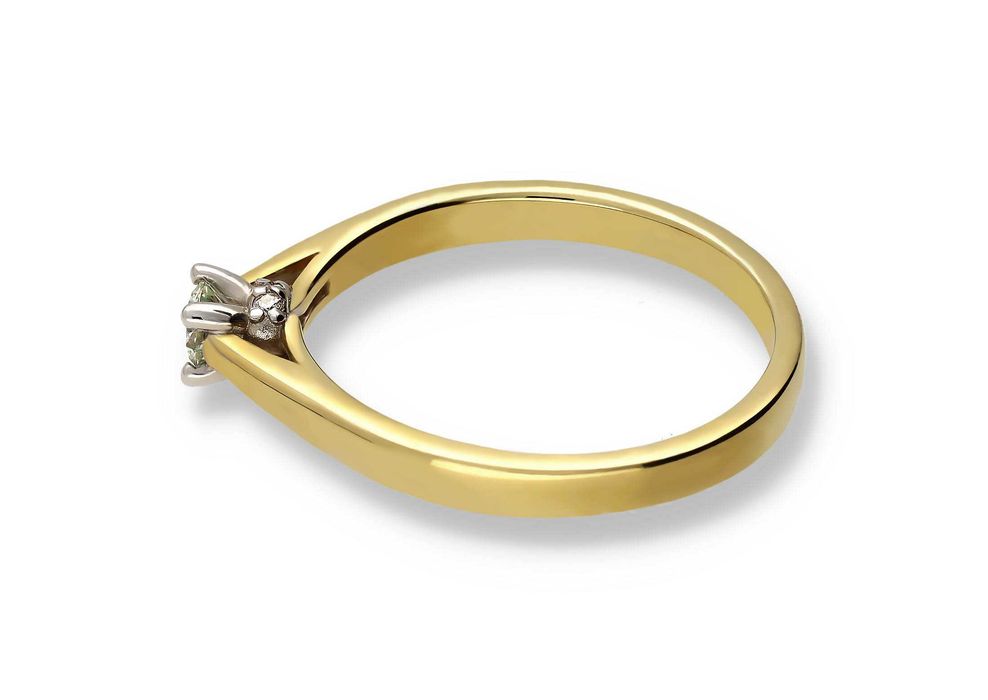 Złoty Pierścionek 585 14k brylanty 0.17ct RS0405