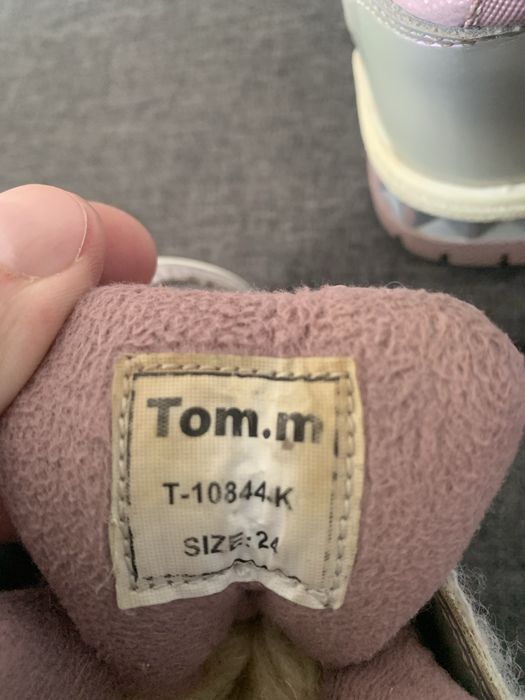 Дитячі зимові термо чобітки Tom M для дівчинки 24 розмір