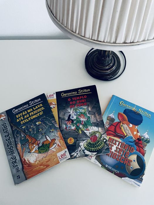 Conjunto de três livros do Geronimo Stilton