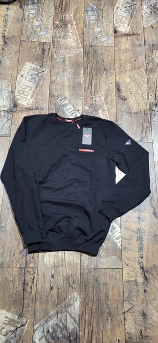 Czarna bluza męska bez kaptura bawełna XL