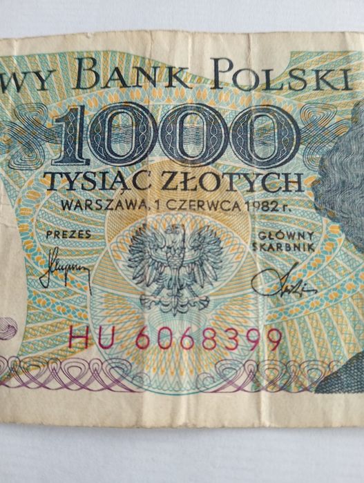 Banknot 1000 zł z 1982r. Mikołaj Kopernik