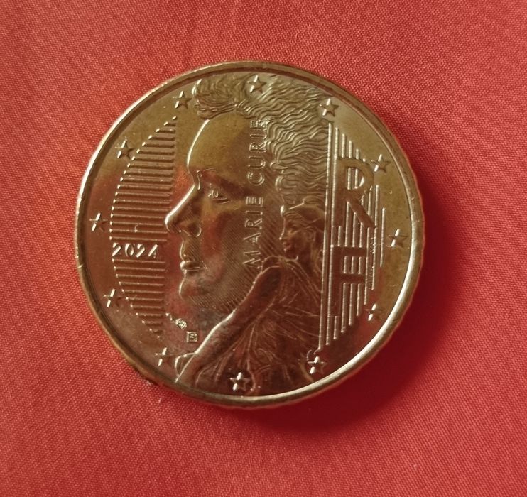 Moeda Comemorativa de 50 cêntimos "Marie Curie 2024"