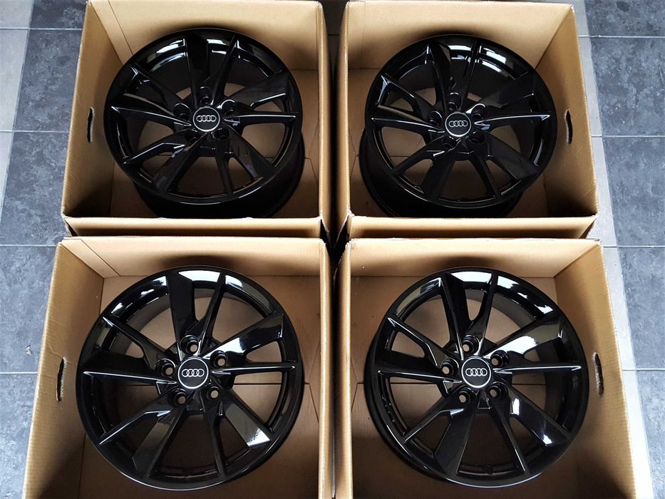Alufelgi 16 5x112 Audi A3 A4 A6 Q2 Q3 8W0 Seat Leon Ateca Toledo Exeo Altea Nowe Oryginalne Czarne ! 741#