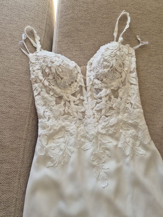Vestido noiva sereia cheio de boas energias