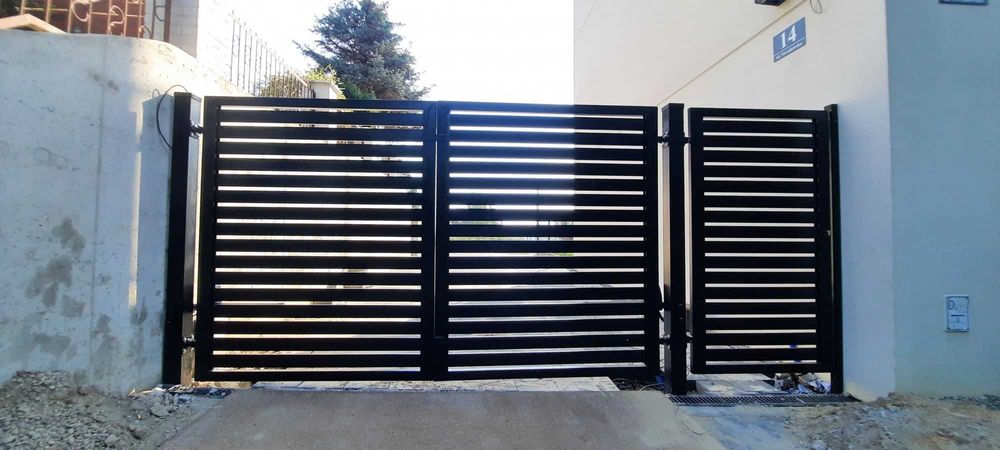 Brama dwuskrzydłowa ocynk+ mal wypełniona profilem 80x20-PRODUCENT