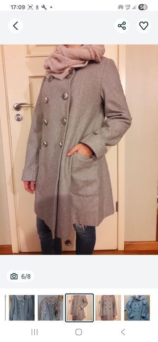 Kapitalny płaszczyk minimalizm merino w stylu Cos r M/38 + gratis