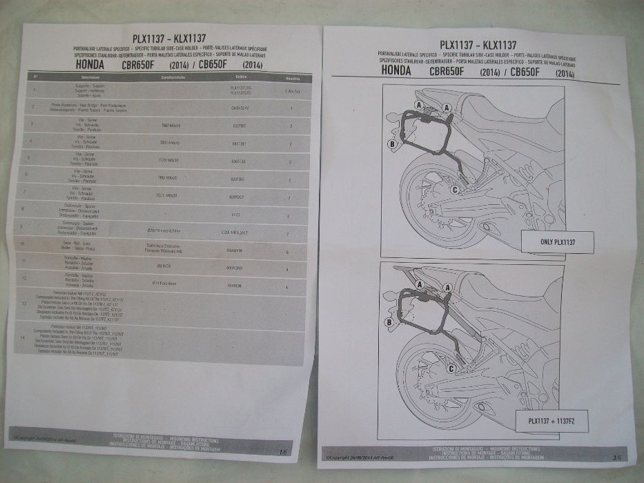 PLX1137 stelaż CB650F/CBR650F (14>16) i CB650F (17>18) HONDA givi