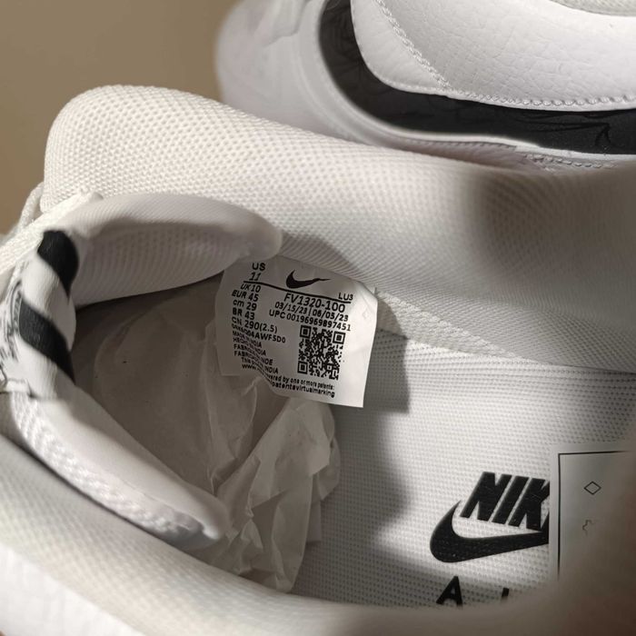 Nike Air Force 1 '07 LV8 JD r. 45 (29 cm) White/Black-White