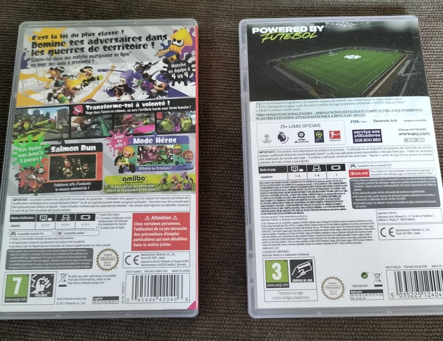 Splatoon 2 e Fifa 22 - Nintendo Switch