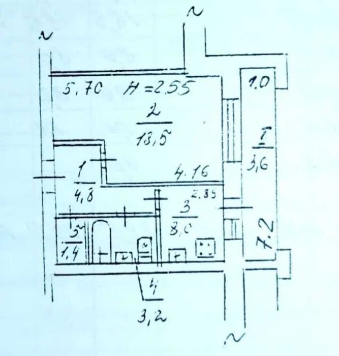1 кім 40 м2 в ЦЕГЛІ багатоповерхівка район ЛЕСІ УКРАЇНКИ (718252)