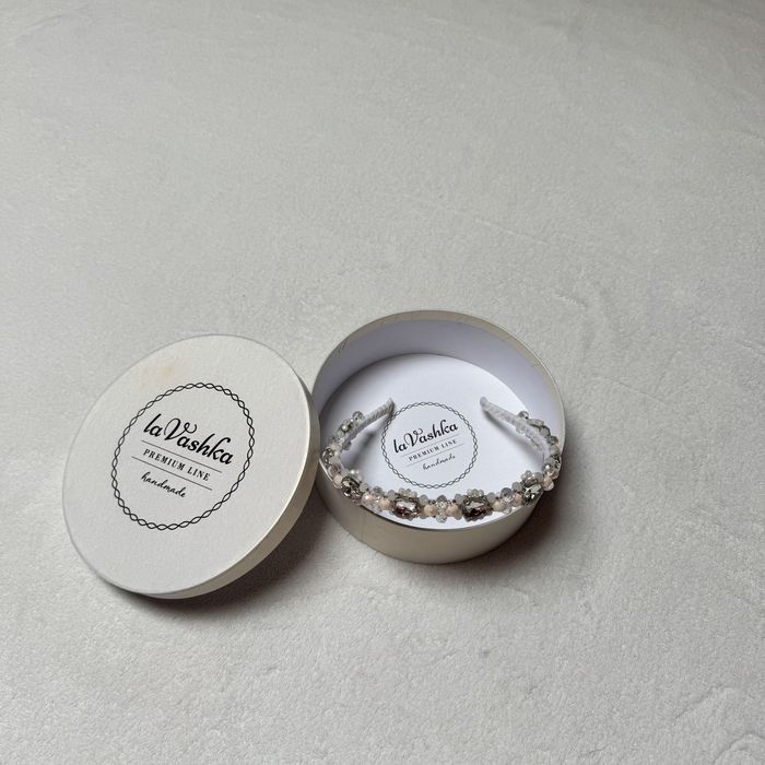 Opaska ślubna la Vashka handmade Aphrodite Ivory