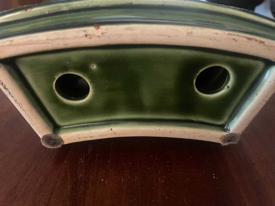 Suporte duplo para cachimbo em cerâmica modernista SECLA