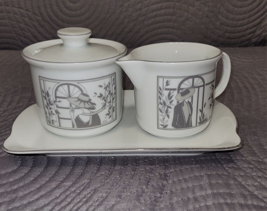 Efektowny  porcelanowy komplet J. Kronester Bavaria