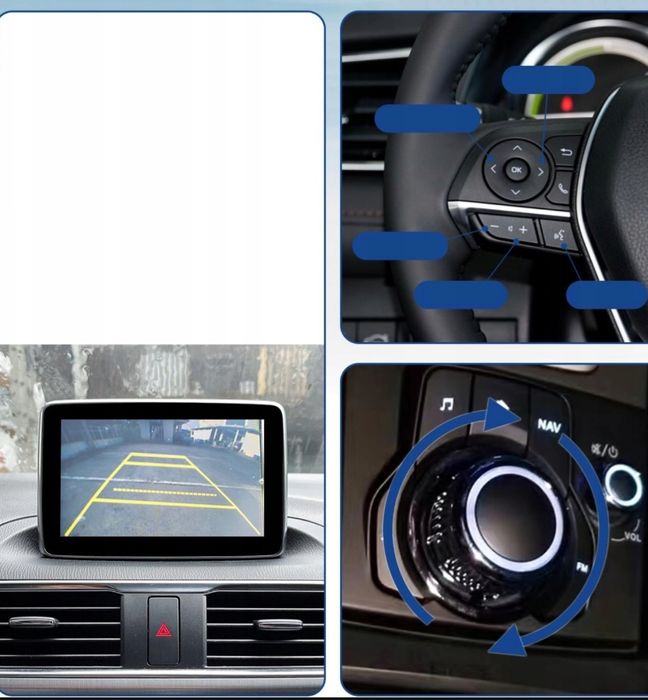 Montaż carplay android auto Mazda 3,6 cx-5 cx-3 odblokowanie dotyku podczas jazdy