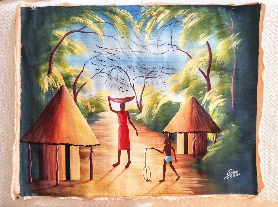 Tela de pintura Africana Angola