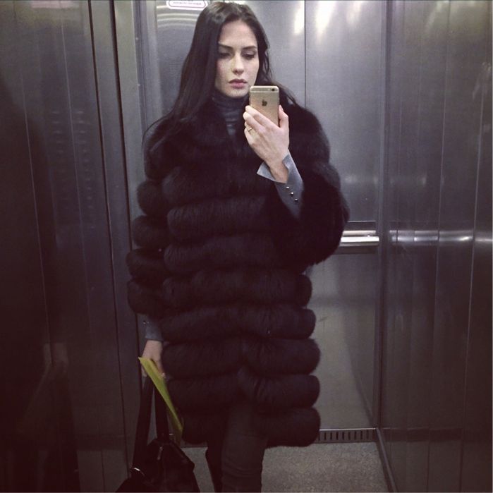 Шуба из песца