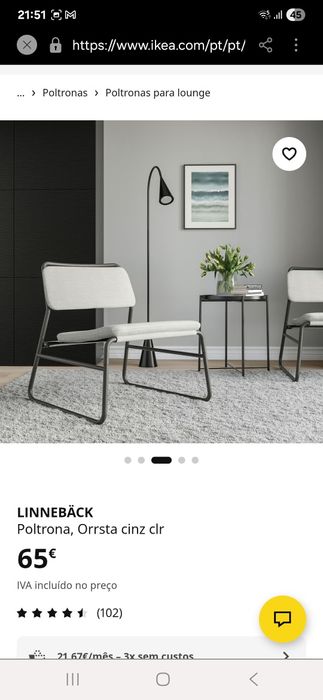 Poltrona ikea linneback
