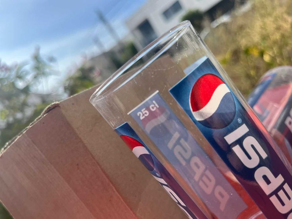 Copos Pepsi Vintage | Novos na caixa | Raros e colecionáveis