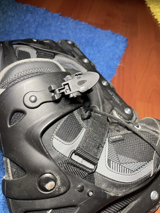 Patins em linha, oxelo, pretos como novo
