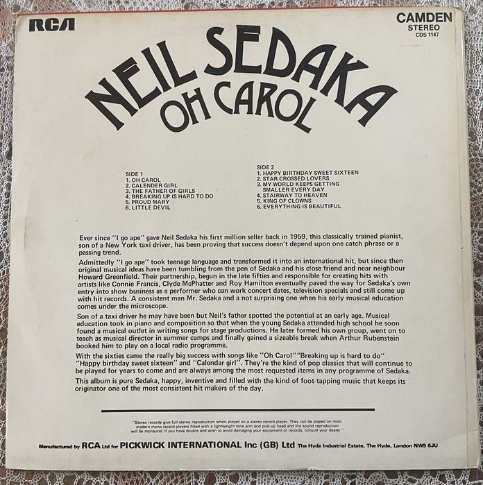 Varios vinis NEIL SEDAKA