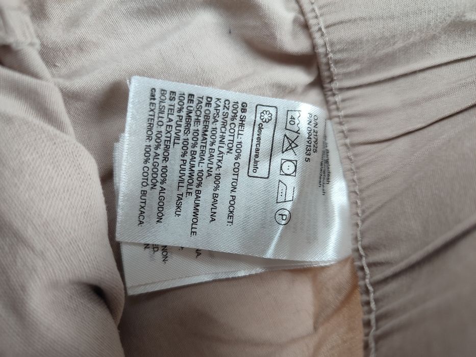 Krótkie beżowe spodenki H&M 170