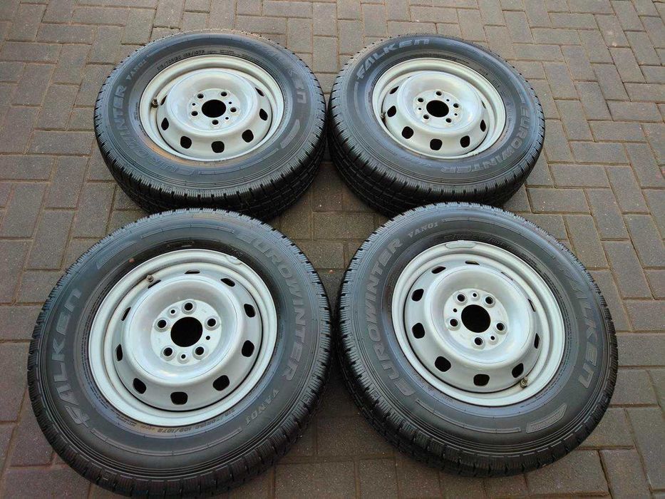 5x118 Koła Zimowe R15 FIAT Ducato Citroen Jumper Peugeot Boxer ET68 TPMS Opony 215/70 r15C FALKEN 8mm 2022r 4szt Demo jak NOWE