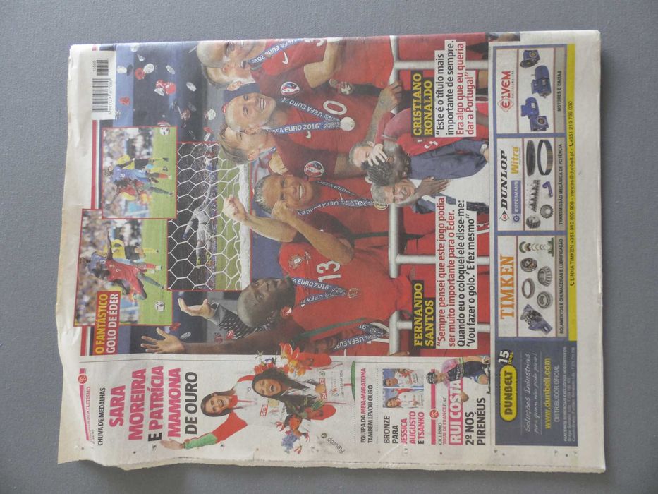 Jornal Record Portugal Campeão da Europa 2016