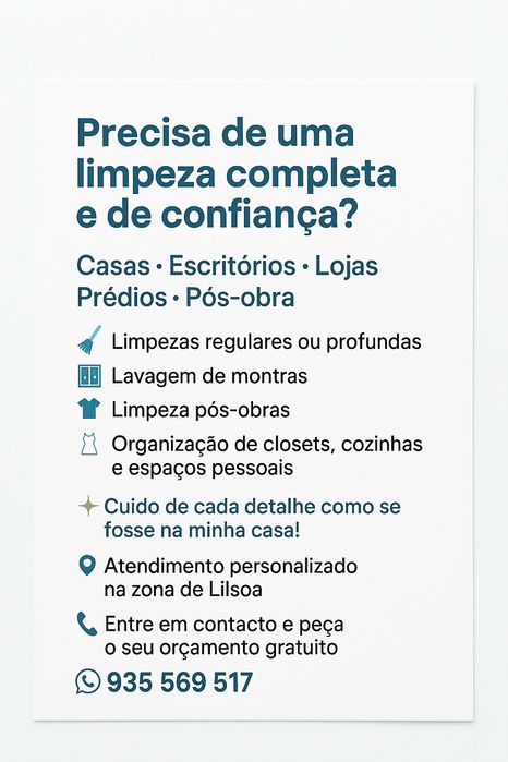 Serviço limpezas