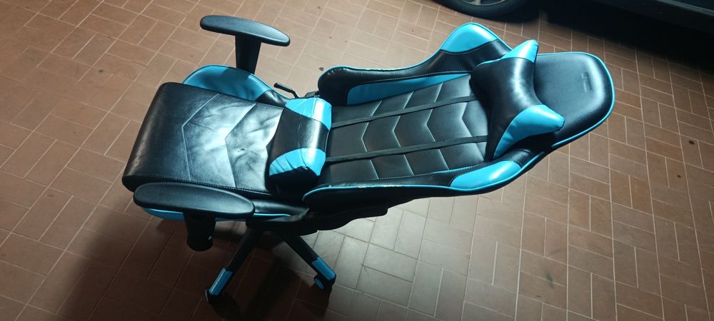 Cadeira Gaming & Office Ergonómica – Conforto Premium (Azul/Preto)