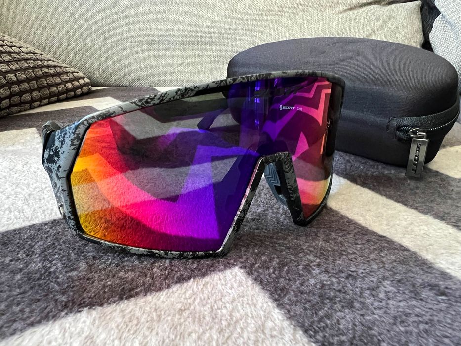 Okulary Przeciwsłoneczne Scott Pro Shield Marble Black / Teal Chrome