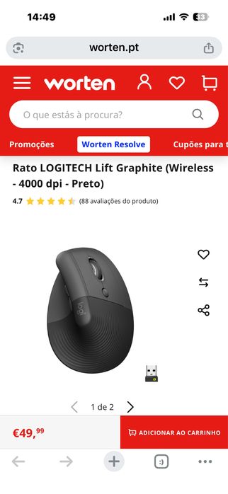 Rato Logitech Lift