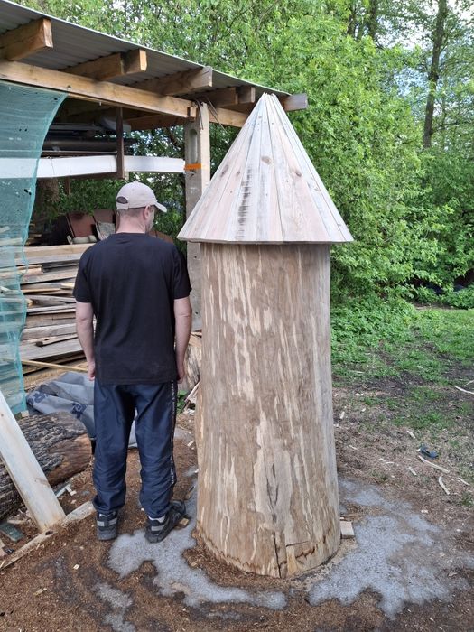 Barć dla pszczół. Kłoda bartna, ul ozdobny.