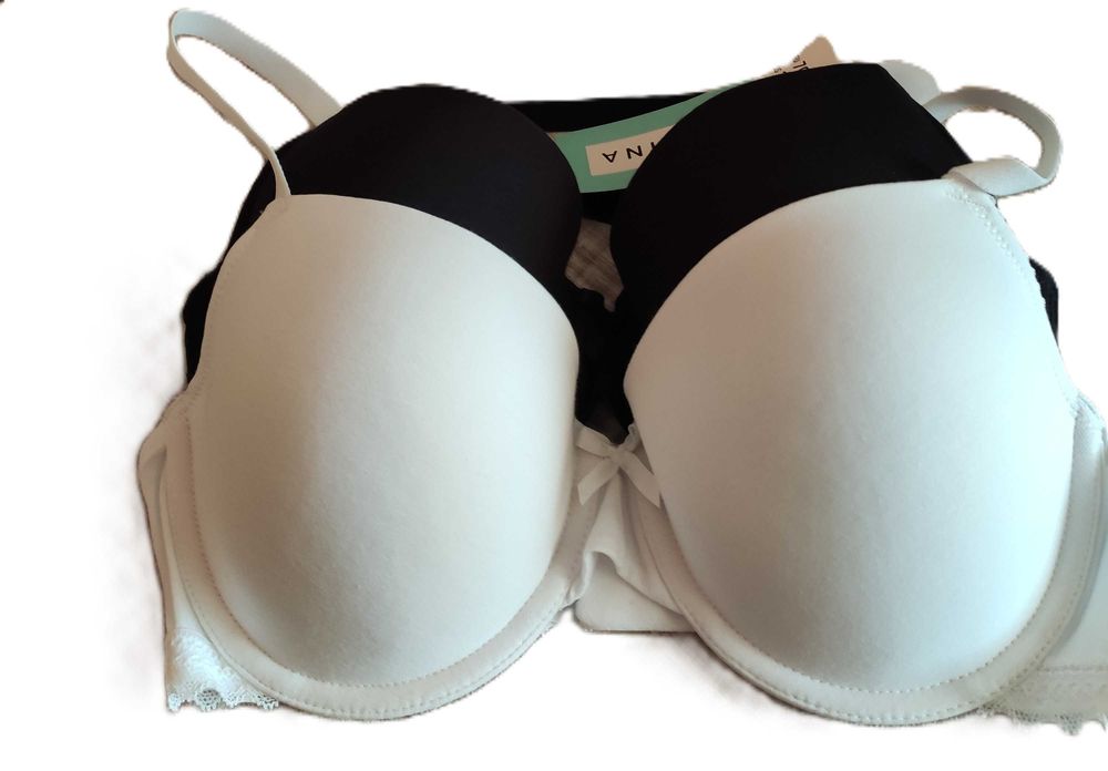 Zestaw 2 biustonoszy Dorina Lila czarny i biały rozmiar 70E