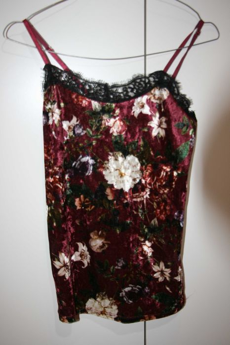 Top Veludo Flores