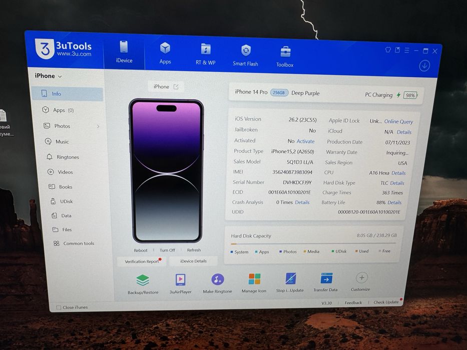 iPhone 14 Pro 256GB Blue - дуже гарний стан