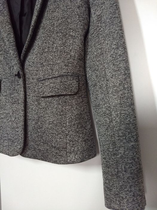 Marynarka Camaieu 36/S, szary melanż, elegancka marynarka, narzutka
