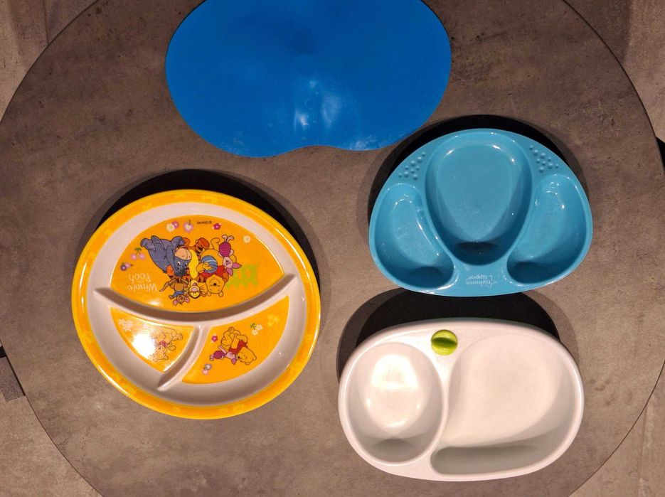 Talerz z podziałką dla niemowlaka podgrzewany Tommee Tippee i mata