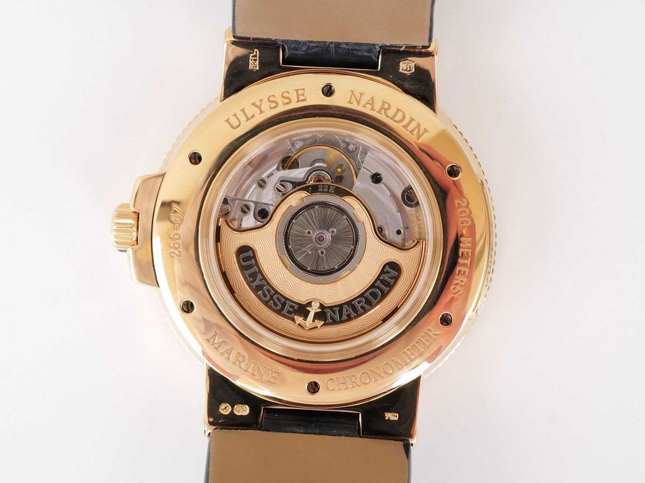 Ulysse Nardin Marine Chronometer 43mm Blue Dial 18K Rose Gold