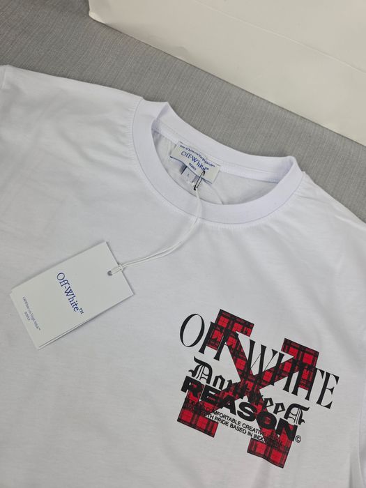 Męska koszulka tshirt Off White biała krótki rękaw premium M-XXXL