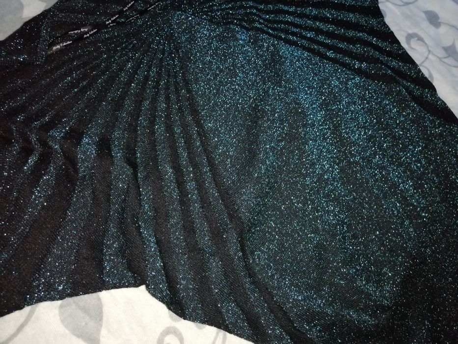 NOWY Sweter sweterek Bluzkowy Ozdobny Ze świecącą nitką. WISKOZA orsay