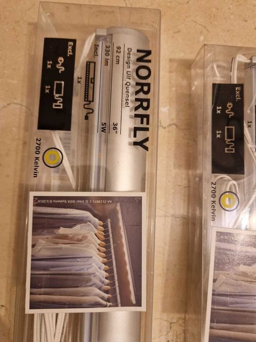 NORRFLY IKEA - Luz LED para roupeiro (92 cm, 330 lm, 2700K) - NOVO